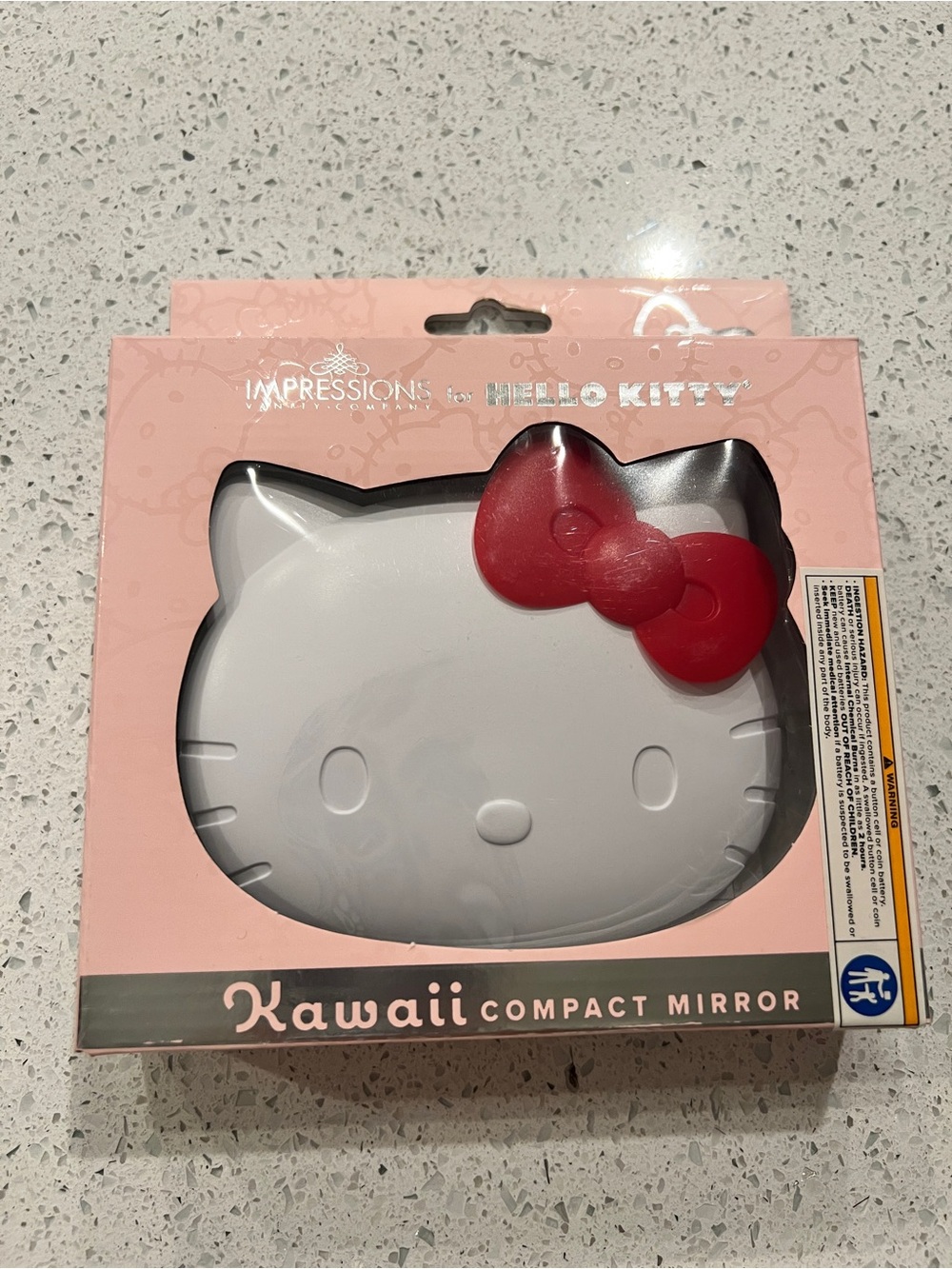 Hello Kitty Pink Compact Mirror with Red Bow